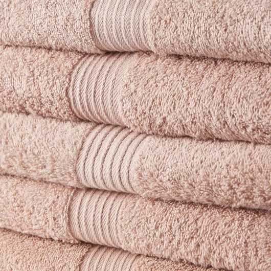 TODAY Essential - Set di 5 teli da bagno 70x130 cm 100% cotone, colore rosa