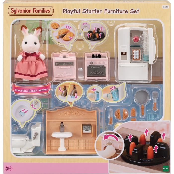 The Cozy Cottage e Maman Furnishings Set - Sylvanian Families - 5449 - da 3 anni