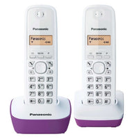 Telefono Panasonic KX-TG1612FRF Duo senza FIl senza segreteria bianca viola