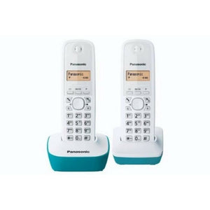 Telefono wireless Panasonic KX-TG1612FRC Duo senza segreteria bianca blu