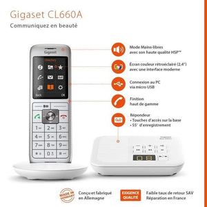 Telefono fisso GIGASET CL 660 A Bianco