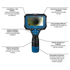 Telecamera d'ispezione Bosch Professional GIC 12V-4-23 C, a batteria - 0601241500