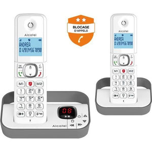 Telefono fisso cordless - ALCATEL - F860 voice duo grigio - Blocco delle chiamate indesiderate