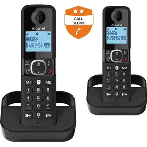 Telefono fisso cordless - ALCATEL - F860 duo nero - Blocco delle chiamate indesiderate
