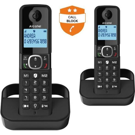 Telefono fisso cordless - ALCATEL - F860 duo nero - Blocco delle chiamate indesiderate