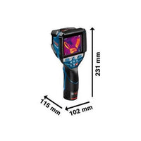 Telecamera termica Bosch Professional GTC 600 C con batteria 12V 2.0Ah, caricabatterie rapido, cavo USB-C, montaggio, in L-Boxx - 0601083500
