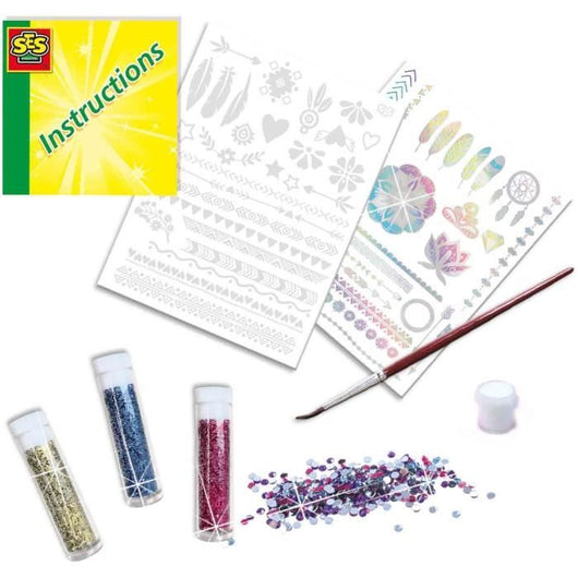 Tatuaggi glamour 3 in 1 - SES CREATIVE - Multicolor - Bianco - Per bambini dai 5 mesi