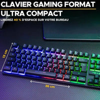 Tastiera da gioco - The G-Lab - KEYZ CESIUM TKL WIRELESS - wireless - azerty - Nera