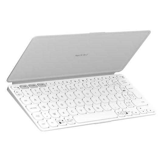 Tastiera portatile - Wireless - Logitech - Keys-To-Go 2 - per Tablet - AZERTY - Grigio chiaro