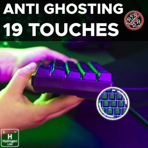 Tastiera da gioco - THE G-LAB - KEYZ-HYDROGEN/FR - Membrana nera al 60%.