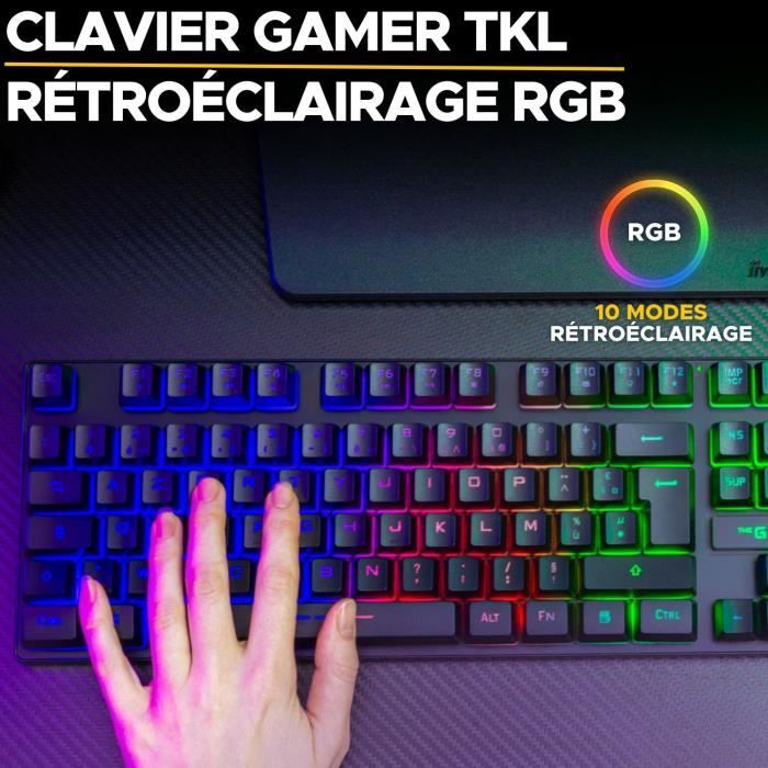 Tastiera da gioco - The G-Lab - KEYZ CESIUM TKL WIRELESS - wireless - azerty - Nera