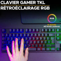 Tastiera da gioco - The G-Lab - KEYZ CESIUM TKL WIRELESS - wireless - azerty - Nera