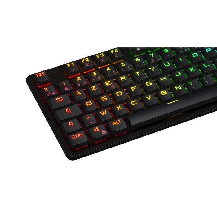 Tastiera da gioco - G-Lab - KEYZ PLATI. TKL - Formato TKL - Meccanico (interruttore rosso) - Basso profilo - RGB - Nero