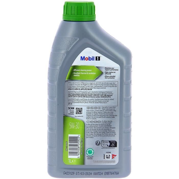 Tanica olio motore - MOBIL1 - 5W30 ESP Formula P - 1 L - 4 stagioni