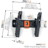 Supporto TV da parete - VOGEL'S - TVM 1223 Full-Motion Small, 1 braccio, 19-43