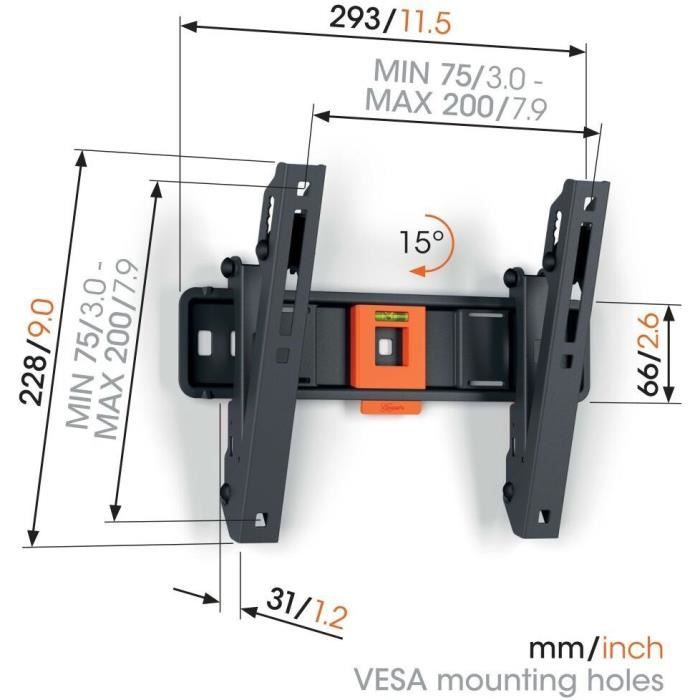 Supporto TV da parete - VOGEL'S - TVM 1223 Full-Motion Small, 1 braccio, 19-43