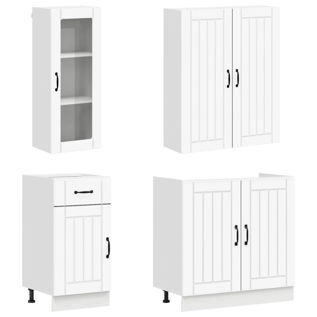 Unità Cucina LUCCA 8 pcs Bianco Legno ingegnerizzato 3438401