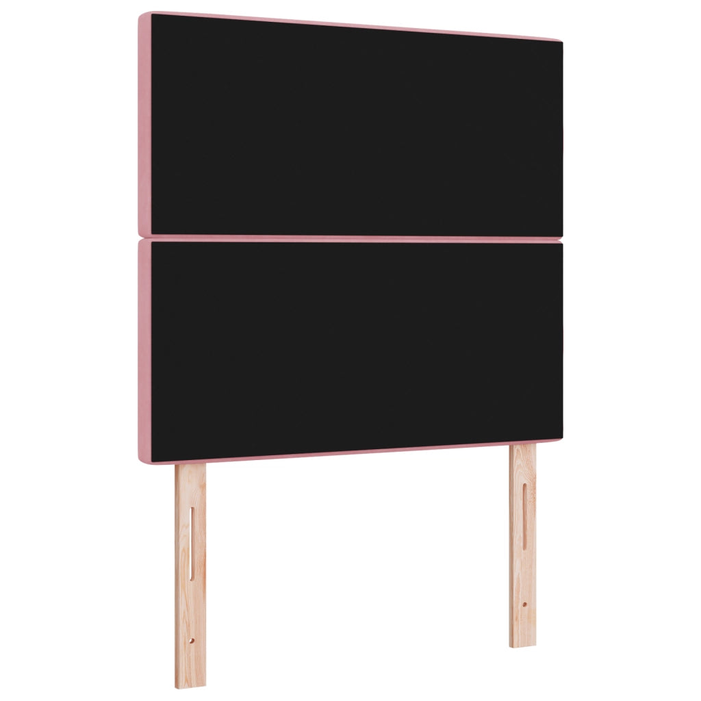 Testiera  con bottoni in cristallo tufted rosa 100 cm velluto