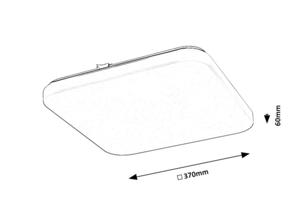 Plafoniera LED quadrata 37cm bianca 24W 3000K Rabalux