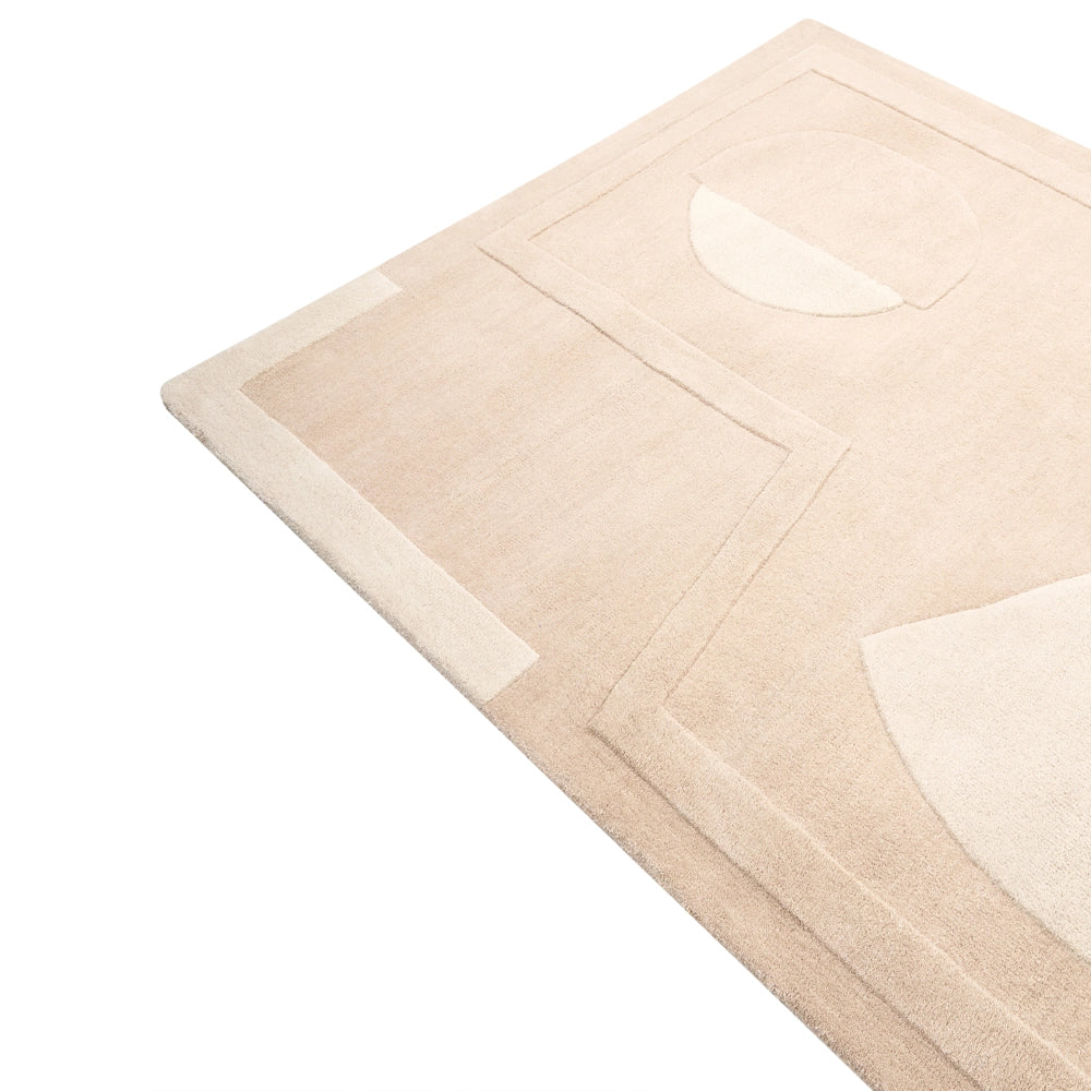 Tappeto Beige in lana Forma rettangolare Motivo geometrico 200 x 300 cm Stile moderno Soggiorno