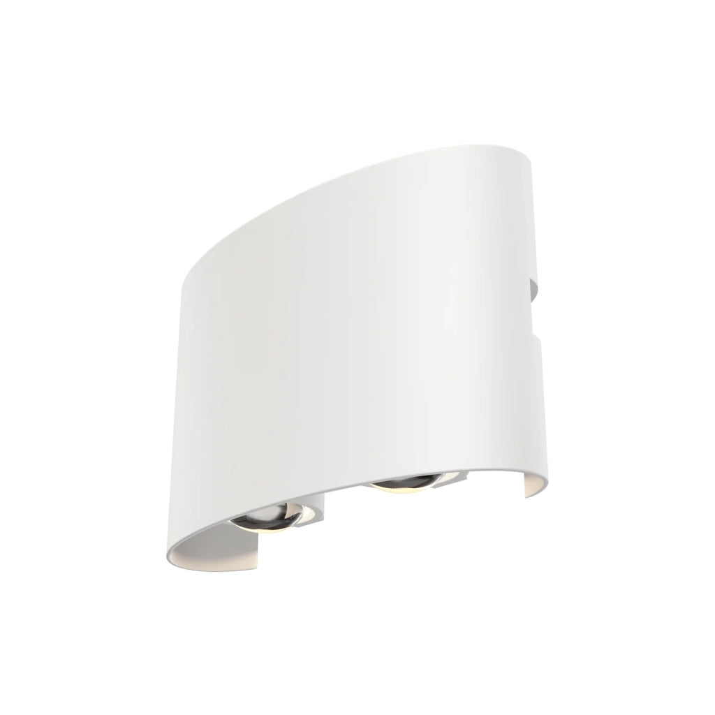 Applique Da Esterno Moderna Strato Led Integrato 4W Metallo Bianco Ip54