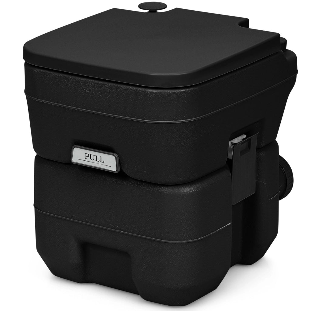 20L Toilette portatile chimico da campeggio WC da campeggio carico 150kg Nero