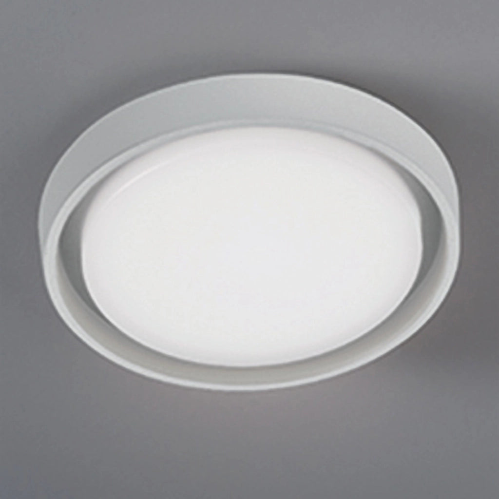 Alu Lampada da Parete e Soffitto in Alluminio Bianco Opaco, LED 30W 3460 Lumen, IP54 per Interni ed Esterni, Design Moderno Circolare 34x5 cm