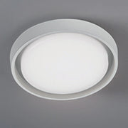 Alu Lampada da Parete e Soffitto in Alluminio Bianco Opaco, LED 30W 3460 Lumen, IP54 per Interni ed Esterni, Design Moderno Circolare 34x5 cm