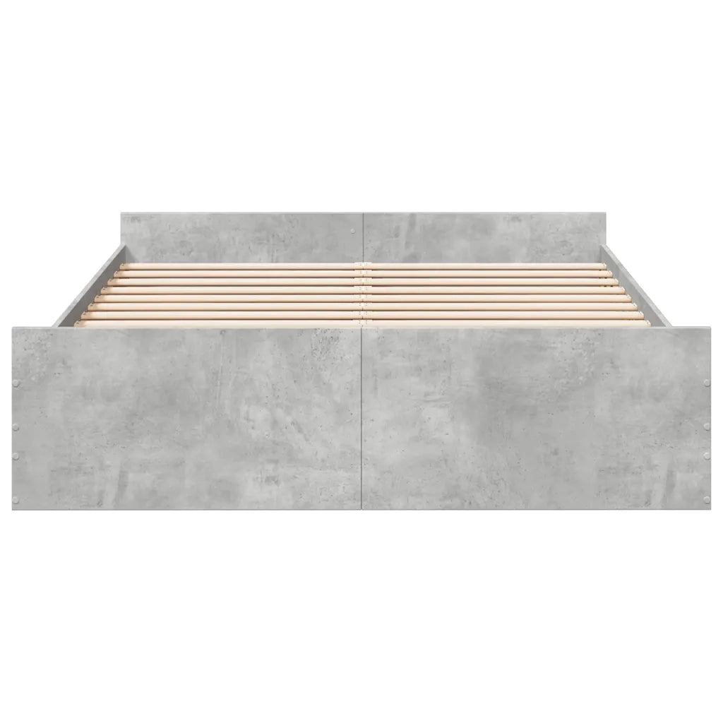 Giroletto Cassetti Grigio Cemento 140x200 cm Legno Multistrato 3280296