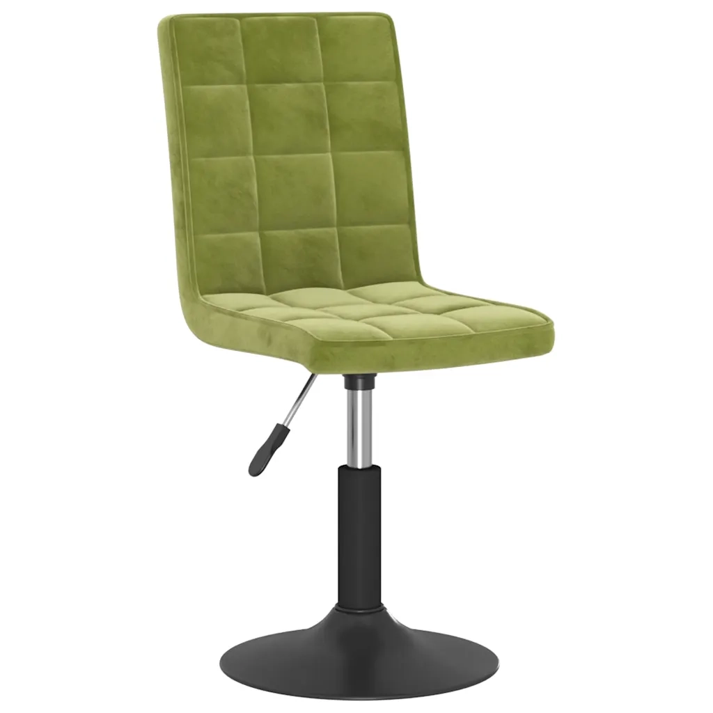 vidaXL Sedie da Pranzo Girevoli 6 pz Verde Chiaro in Velluto