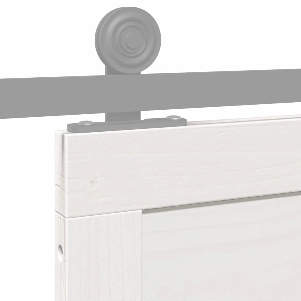 Porta del fienile Bianco 90 x 2,5 x 208 cm