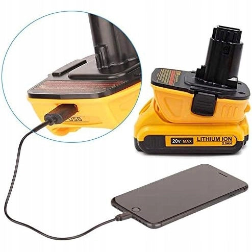 Adattatore per Batteria Dewalt DCA1820 – Compatibile con Utensili 18V NiCad/NiMh e Batterie 20V Li-Ion