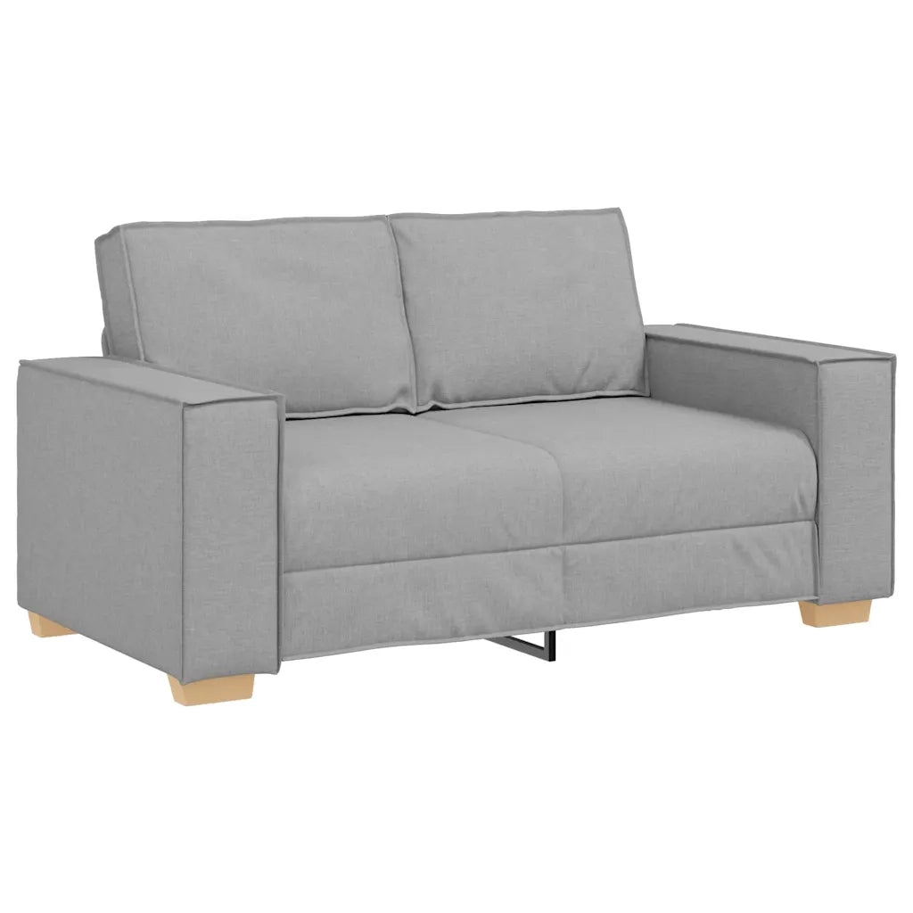 Divano 3 pcs Grigio Nuvola Tessuto misto lino 3324617