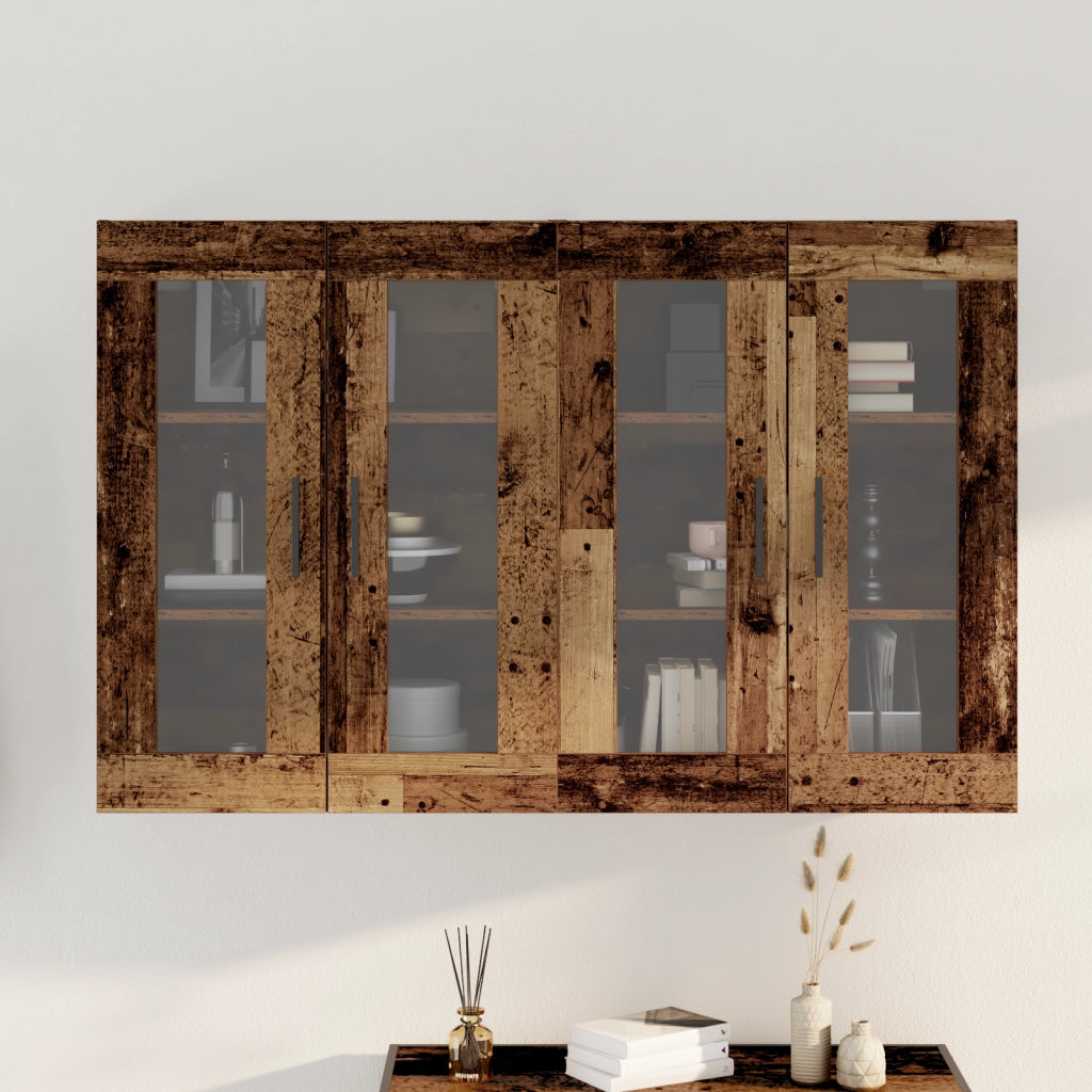 Armadi a Muro 2 pezzi Legno Vecchio 69.5x34x90 cm Legno Ingegnerizzato