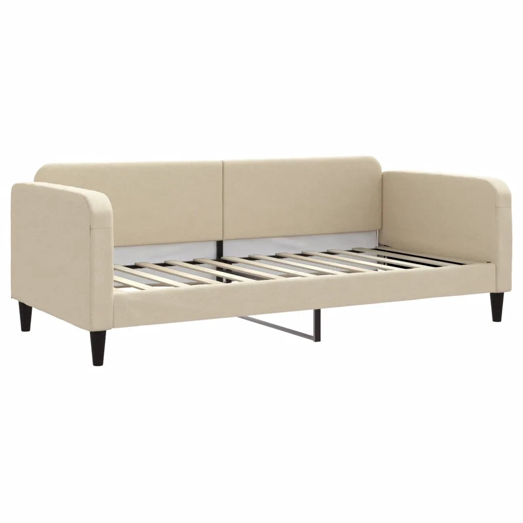 Divano Letto con Materasso-Sofa Letto-Daybed Crema 90x200 cm in Tessuto 709302