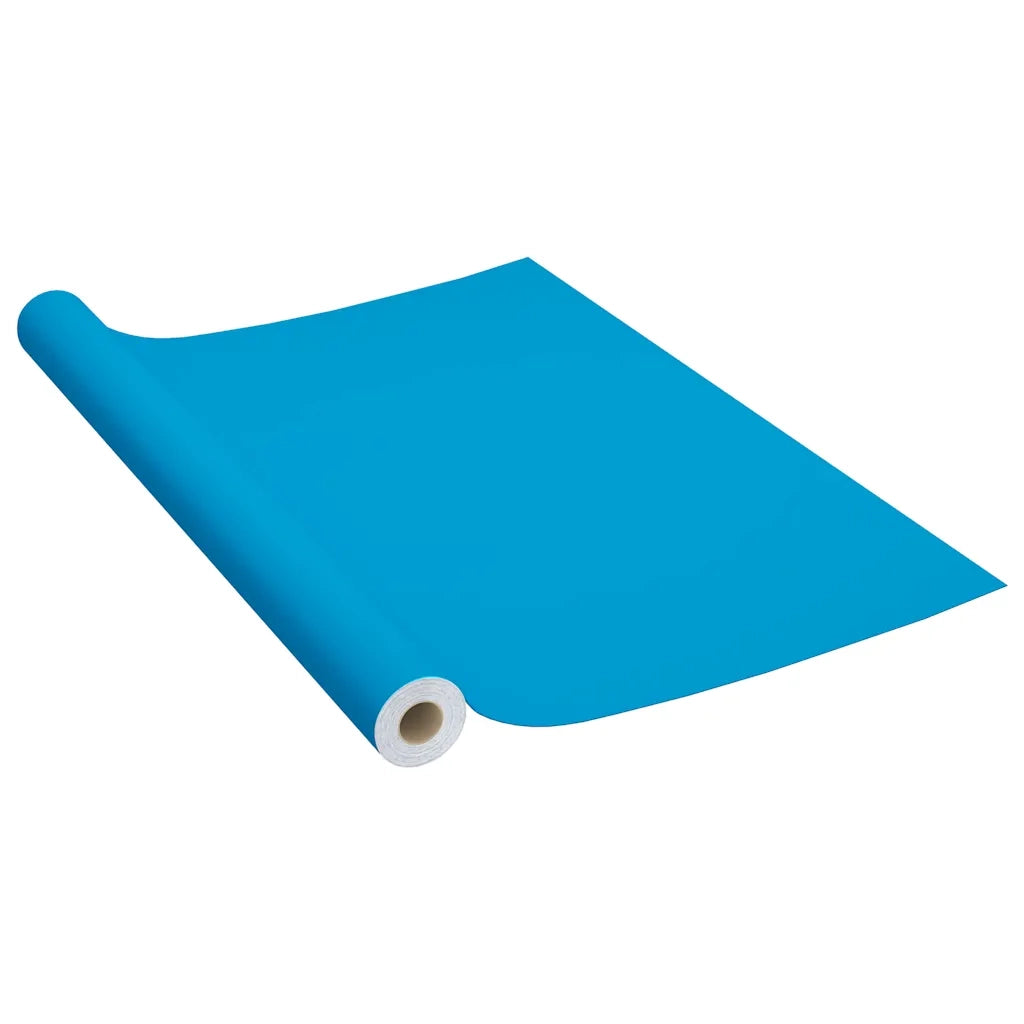 Pellicola Autoadesiva per Mobili Azzurra 500x90 cm in PVC CFW9047285