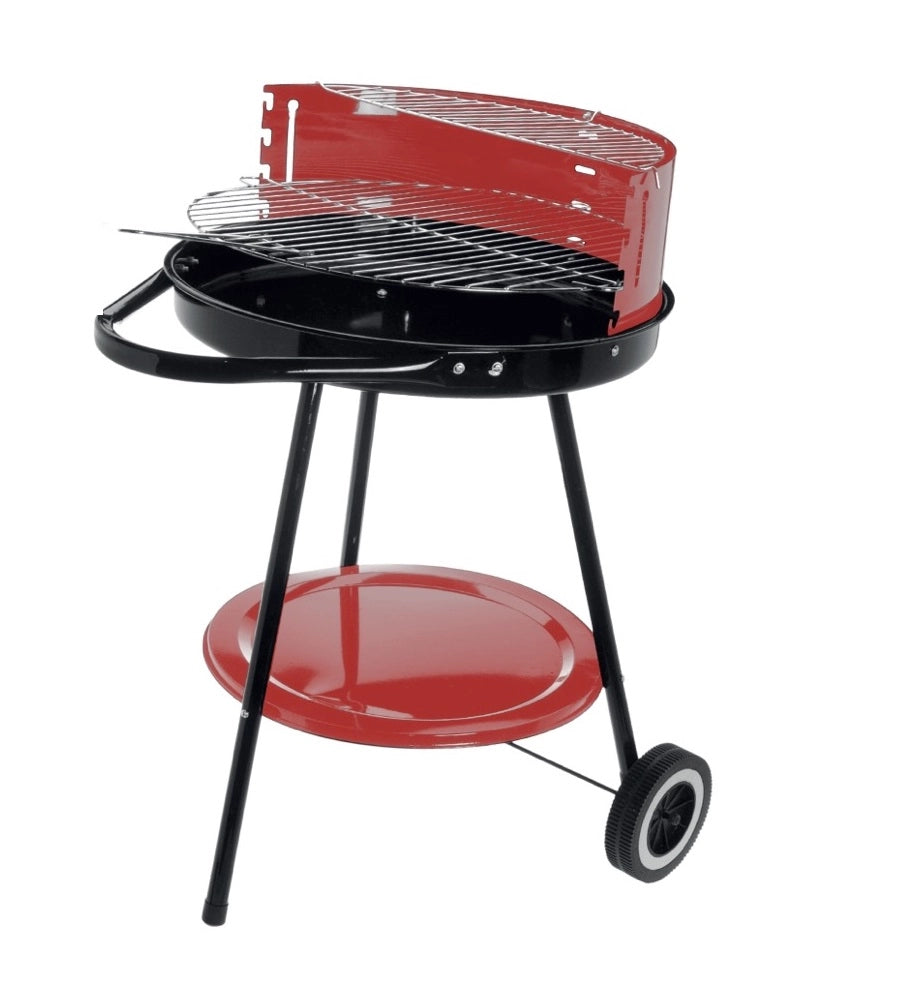 MAURY'S SET BARBECUE TONDO 4 POSIZIONI 55X75H CM + VENTAGLIO ASSORTITO DA 32 CM + GRILL SET 3 UTENSILI 43 CM