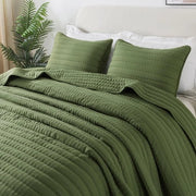 Bedsprei 200x220 cm, Coperta soffice con microfibra, Quilt ultrasonno per tutte le stagioni, Coperta per divano di microfibra (senza cuscini) - Verde