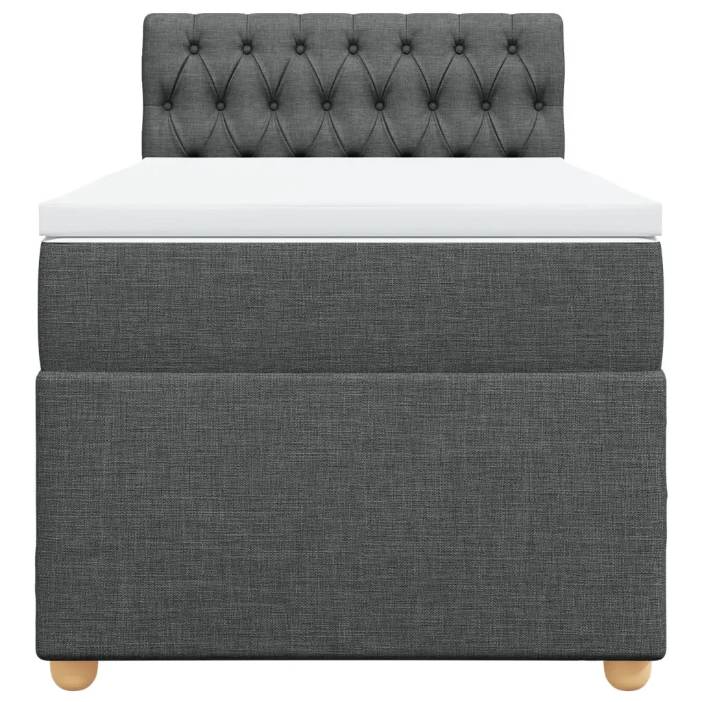 Giroletto a Molle con Materasso Grigio Scuro 80x200 cm Tessuto 3288815