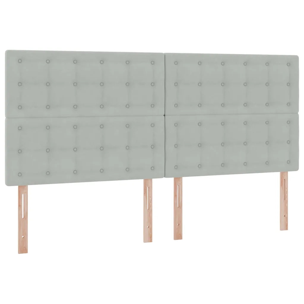 Letto con contenitore e materasso Grigio chiaro 200 x 200 cm 3372171