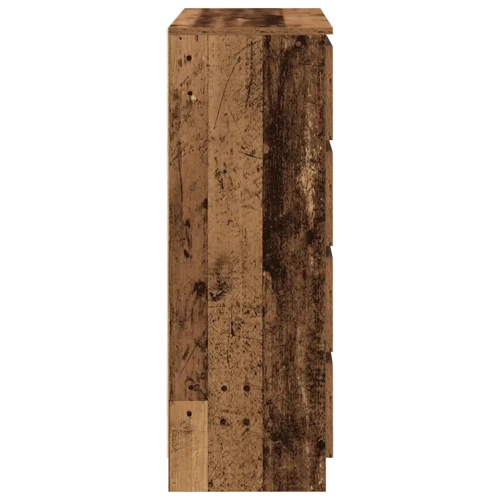 Credenza Legno Antico 80x35x99 cm in Legno Multistrato