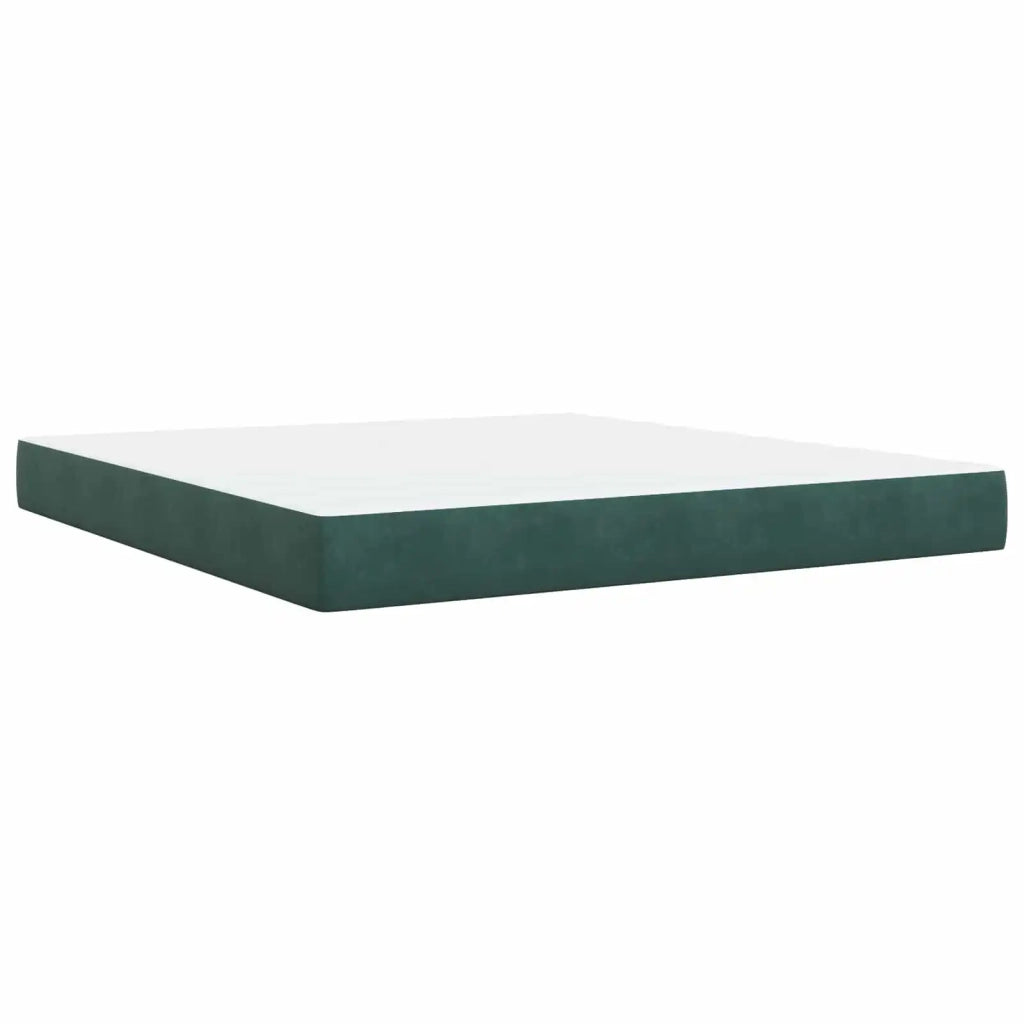 Letto box spring con materasso Verde Scuro 180 x 200 cm Velluto 3453200