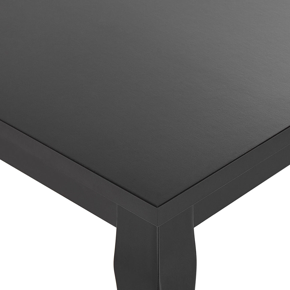 Tavolino da Caffè Rettangolare Nero Stile Chic Gambe Curve