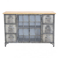 Mobile Ernest 124,5x40,5x83 h cm in Acciaio Grigio