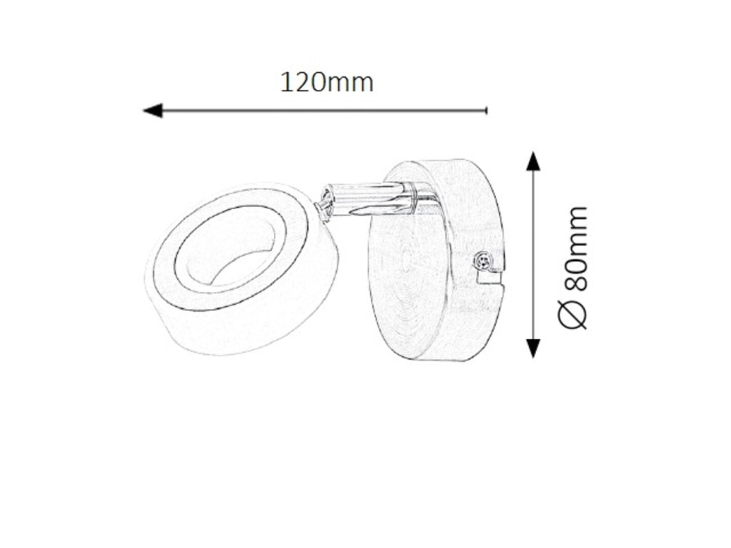 Applique da parete LED moderna 4,5W cromo Zora 5939 Rabalux