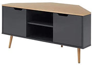 Cassa TV in Eichen Antracite 115 cm - Cassetta per angolo per salotto