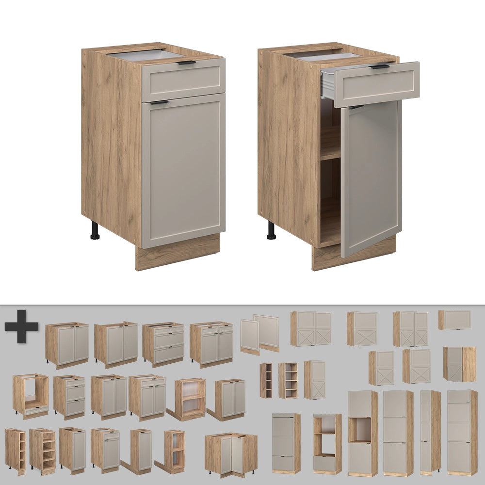 Vicco Mobile base cucina GrigioBeige 40 cm , PL Antracite