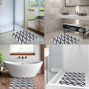 Mat anti-slip con comfort morbido: luffa PVC anti-muffa con fori di drenaggio per la doccia
