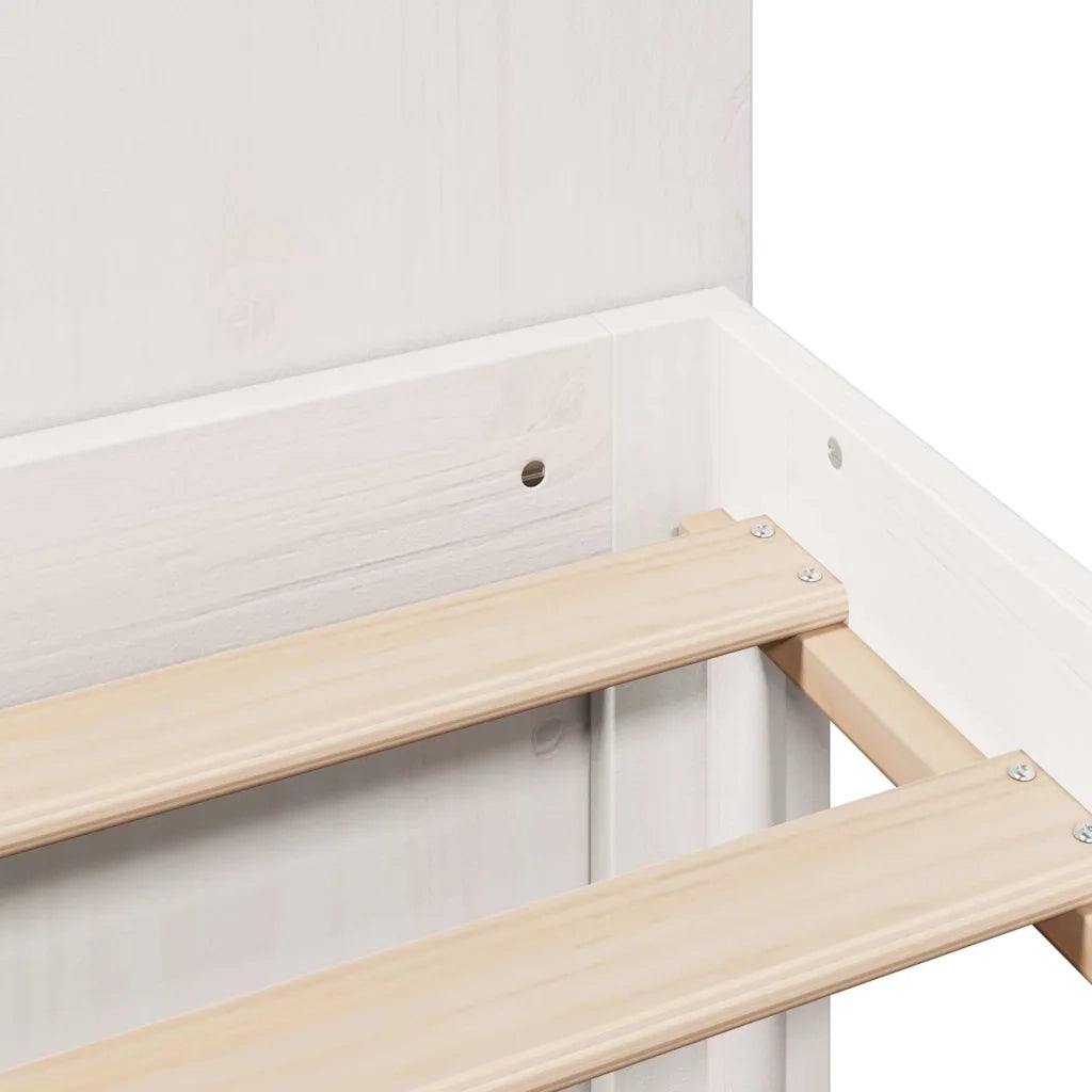 Letto Libreria senza Materasso Bianco 135x190 cm Legno di Pino 3322705