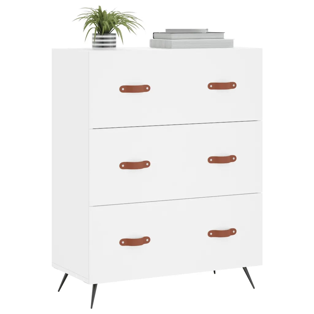 Cassettiera Bianca 69,5x34x90 cm in Legno Multistratocod mxl 78999